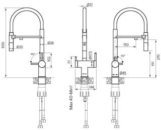 Смеситель для кухни Paulmark Gravity Gr213188-CR хром